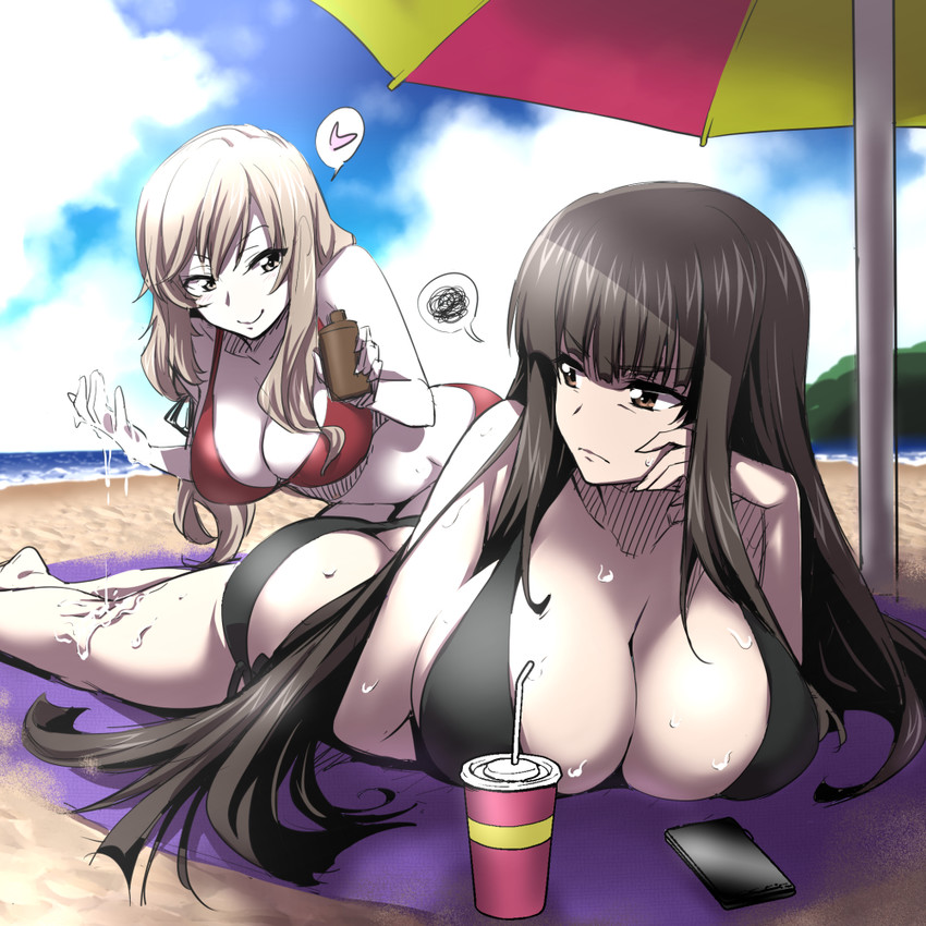 nishizumi shiho and shimada chiyo (girls und panzer) drawn by nakahira_guy