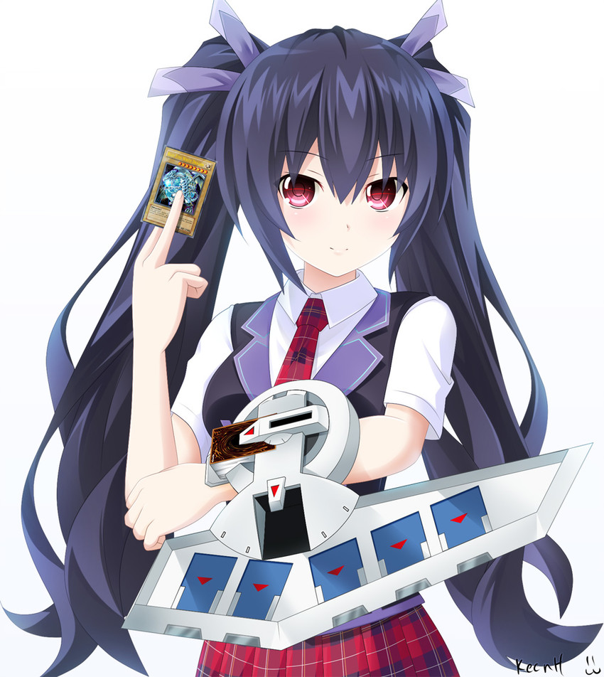 noire and blue-eyes white dragon (yu-gi-oh! and 1 more) drawn by keenh