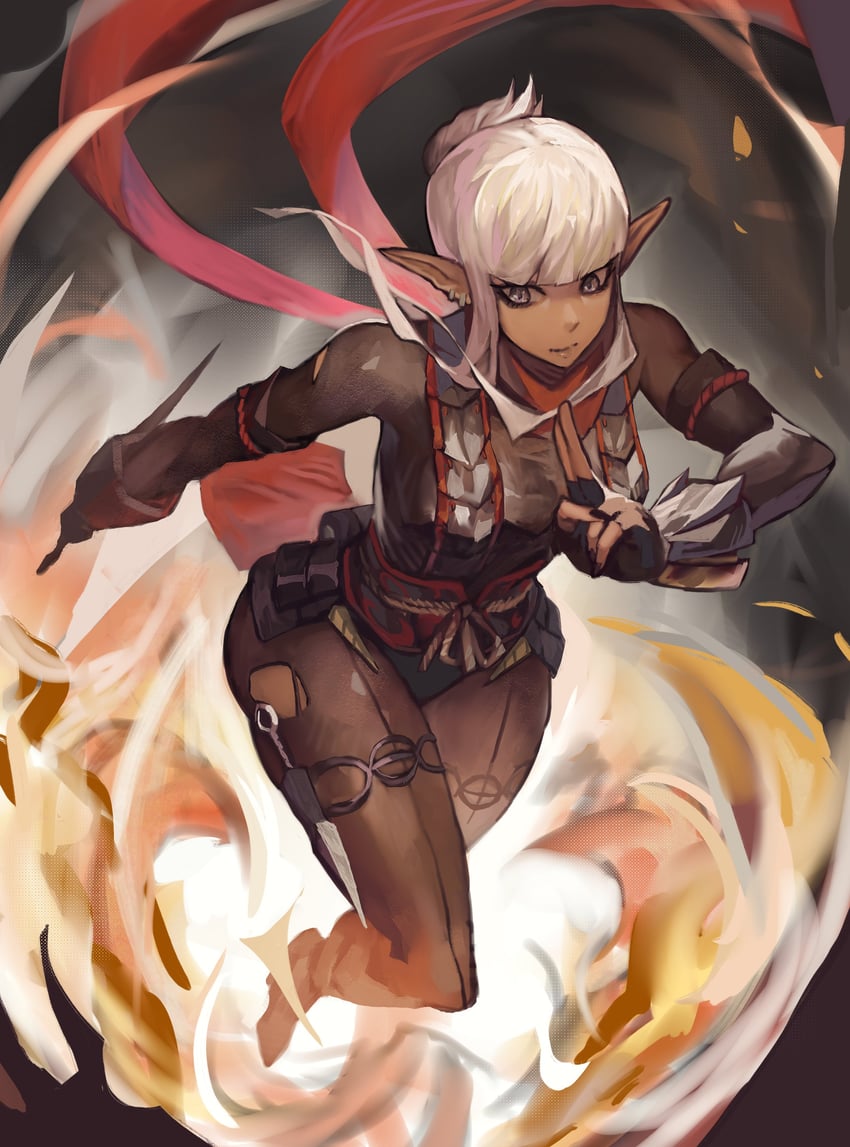 thief and kunoichi (dungeon and fighter and 1 more) drawn by subakeye