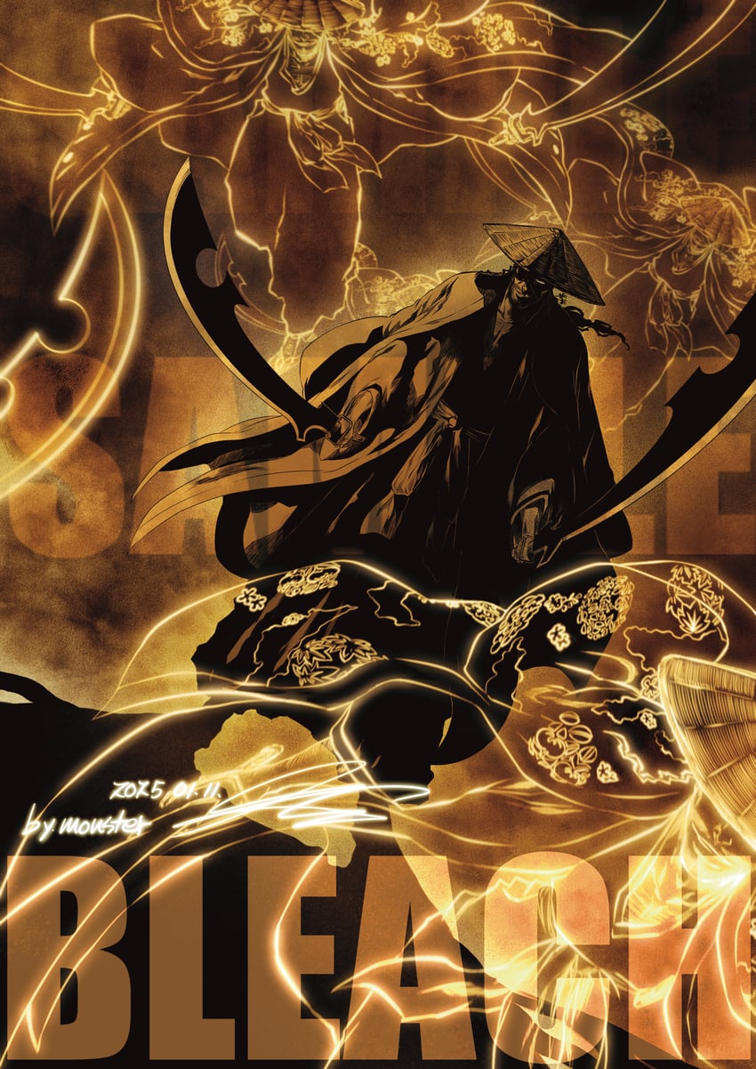kyouraku shunsui (bleach and 1 more) drawn by monster_art_(rlawnsgr7)