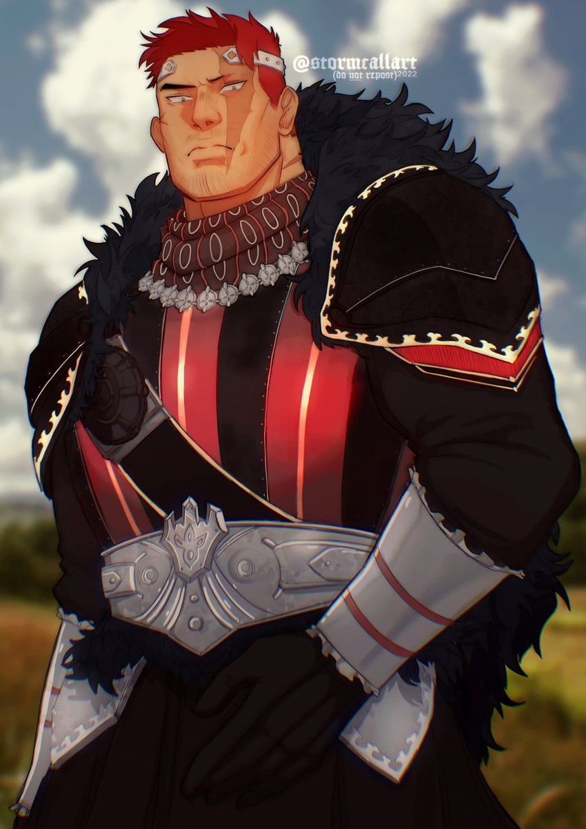 endeavor (boku no hero academia) drawn by stormcallart