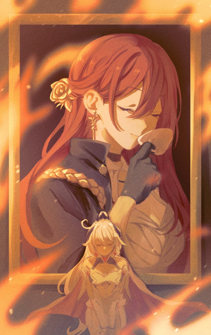 kiana kaslana and himeko (honkai and 2 more) drawn by elan_ouo
