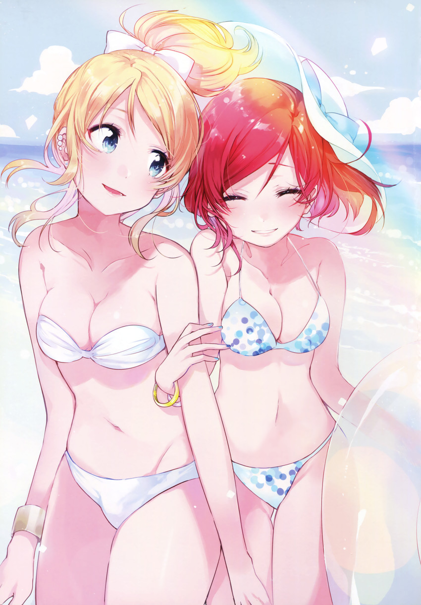 nishikino maki and ayase eli (love live! and 1 more) drawn by fly_(marguerite)
