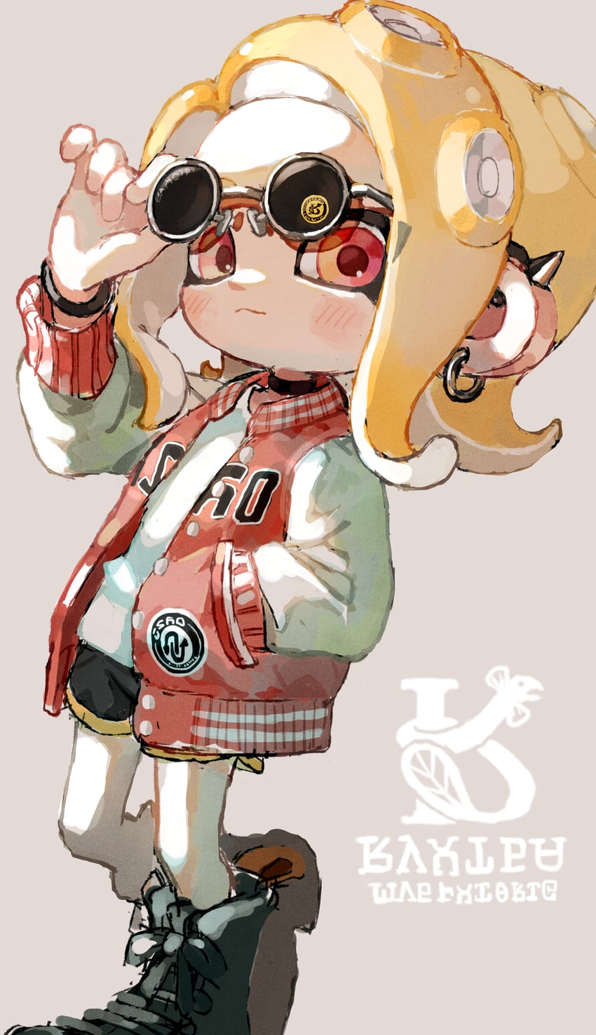 octoling player character and octoling girl (splatoon) drawn by myon_rio