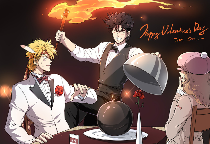 joseph joestar and caesar anthonio zeppeli (jojo no kimyou na bouken and 1 more) drawn by linjie