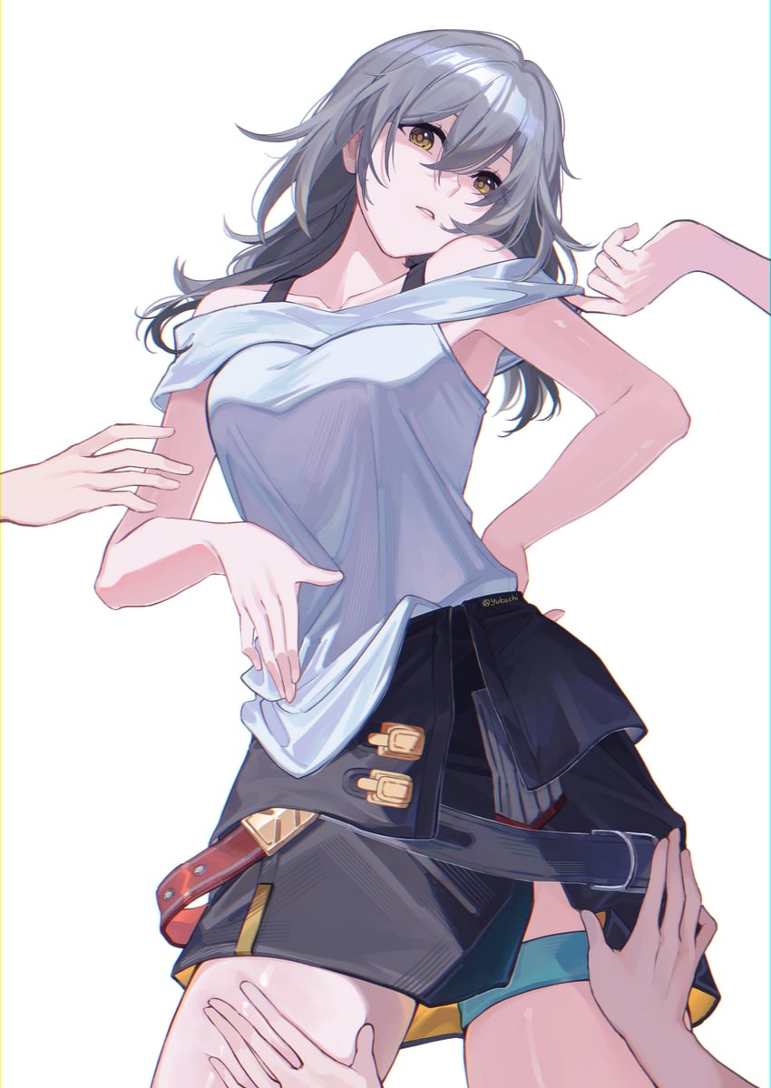 trailblazer and stelle (honkai and 1 more) drawn by yukachiee