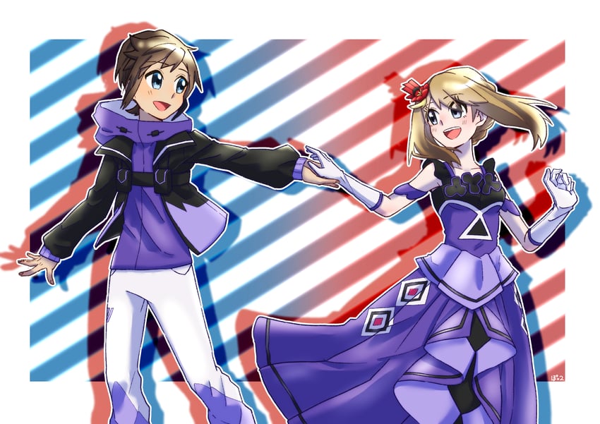 brendan and may (pokemon and 1 more) drawn by po_posan