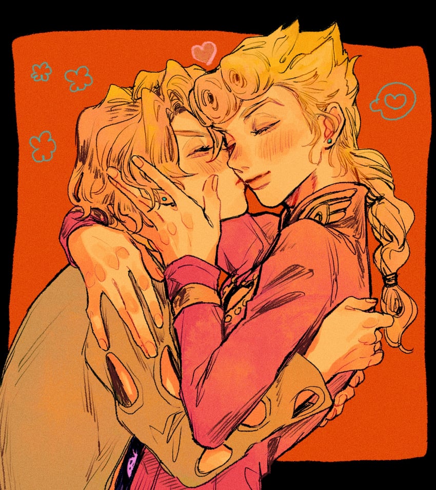 giorno giovanna and pannacotta fugo (jojo no kimyou na bouken and 1 more) drawn by okokoro_zaiku