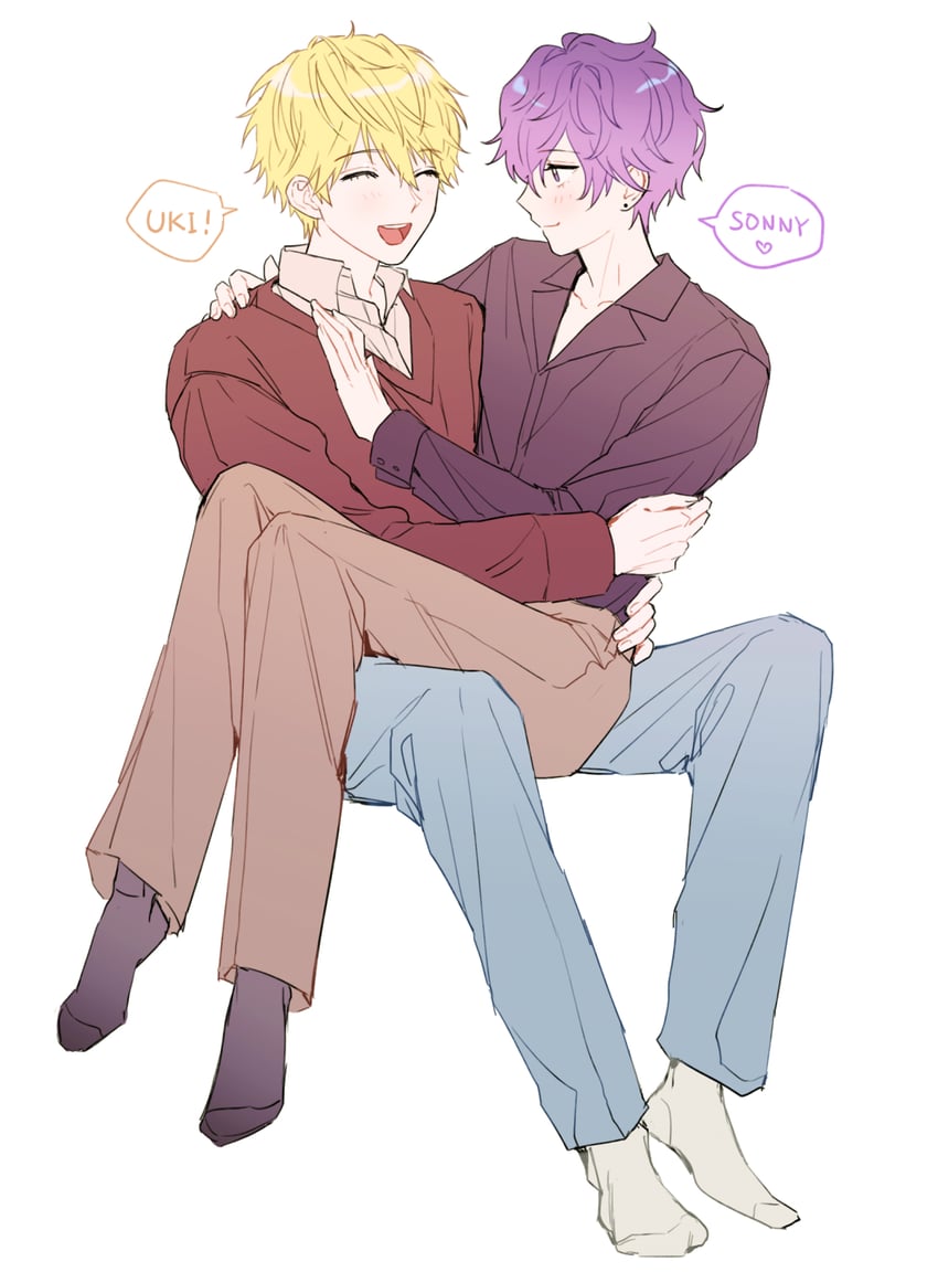 sonny brisko and uki violeta (nijisanji and 1 more) drawn by yongcheol
