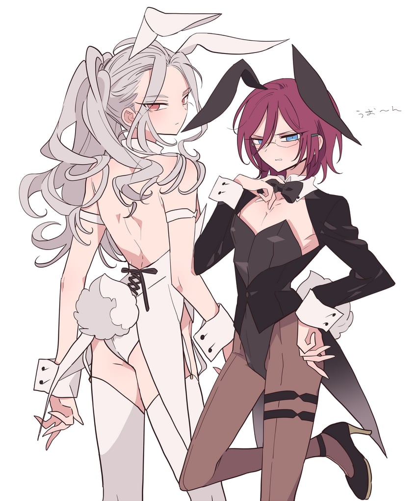 saegusa ibara and ran nagisa (ensemble stars!) drawn by meremero