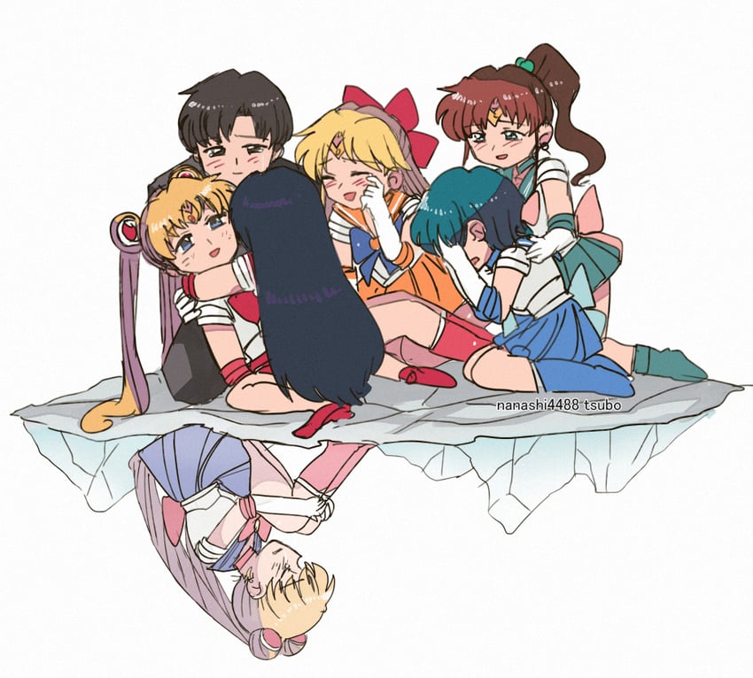 tsukino usagi, sailor moon, mizuno ami, aino minako, hino rei, and 7 more (bishoujo senshi sailor moon and 1 more) drawn by tsubobot