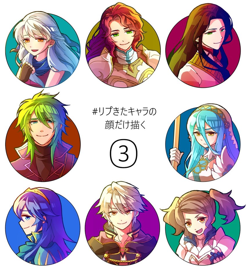 lucina, male robin, azura, micaiah, cynthia, and 3 more (fire emblem and 6 more) drawn by hzk_(ice17moon)