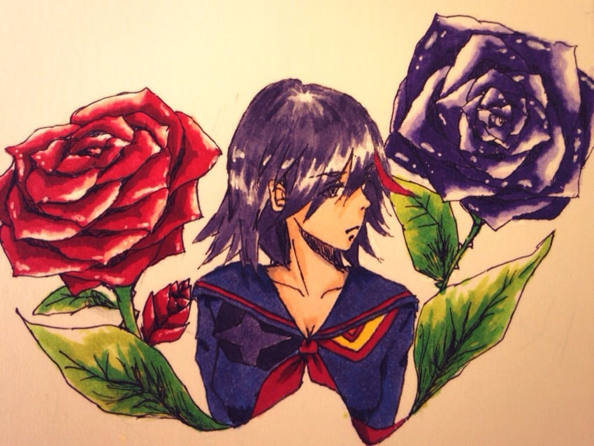 matoi ryuuko and senketsu (kill la kill) drawn by chiichiyan