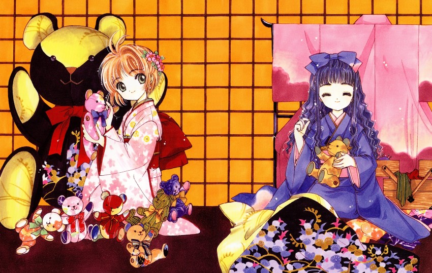 kinomoto sakura and daidouji tomoyo (cardcaptor sakura) drawn by clamp_(circle)