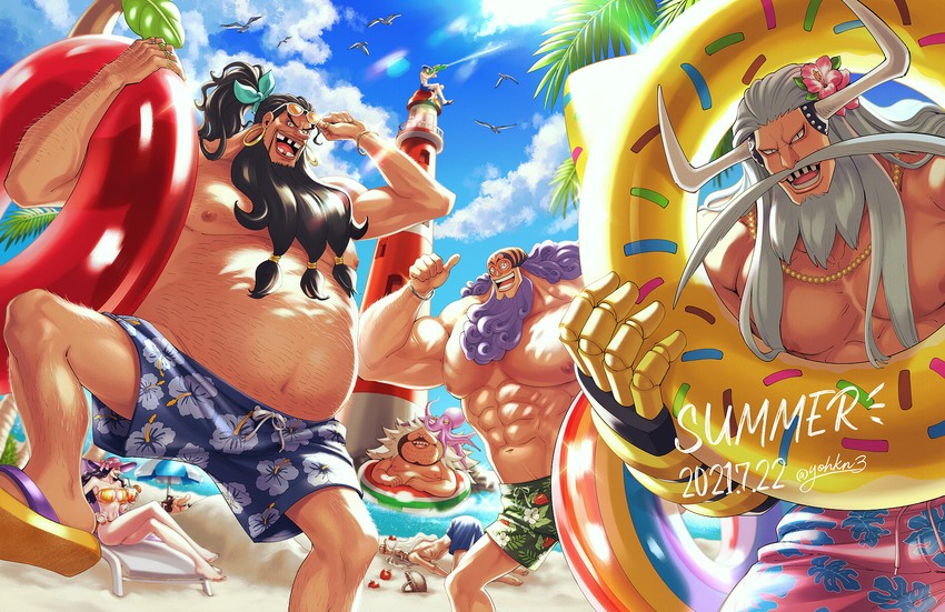 marshall d. teach, jesus burgess, avalo pizarro, van augur, doc q, and 3 more (one piece) drawn by youkan_(tako)