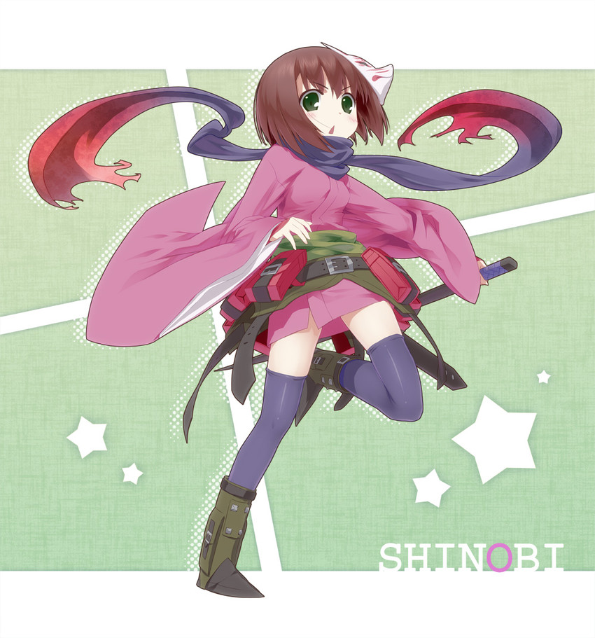shinobi and shinobi 4 (sekaiju no meikyuu and 1 more) drawn by sturm_(sutsurumu)