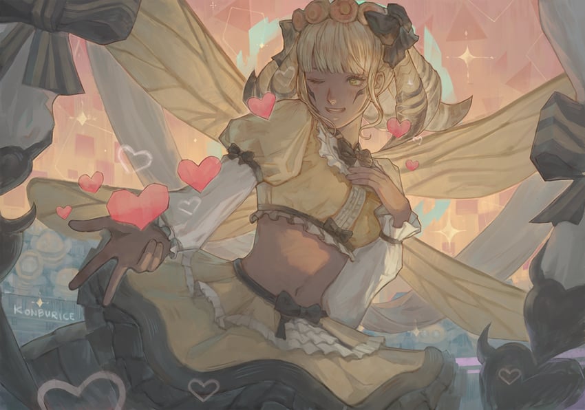 honey b. lovely (final fantasy and 1 more) drawn by konburice