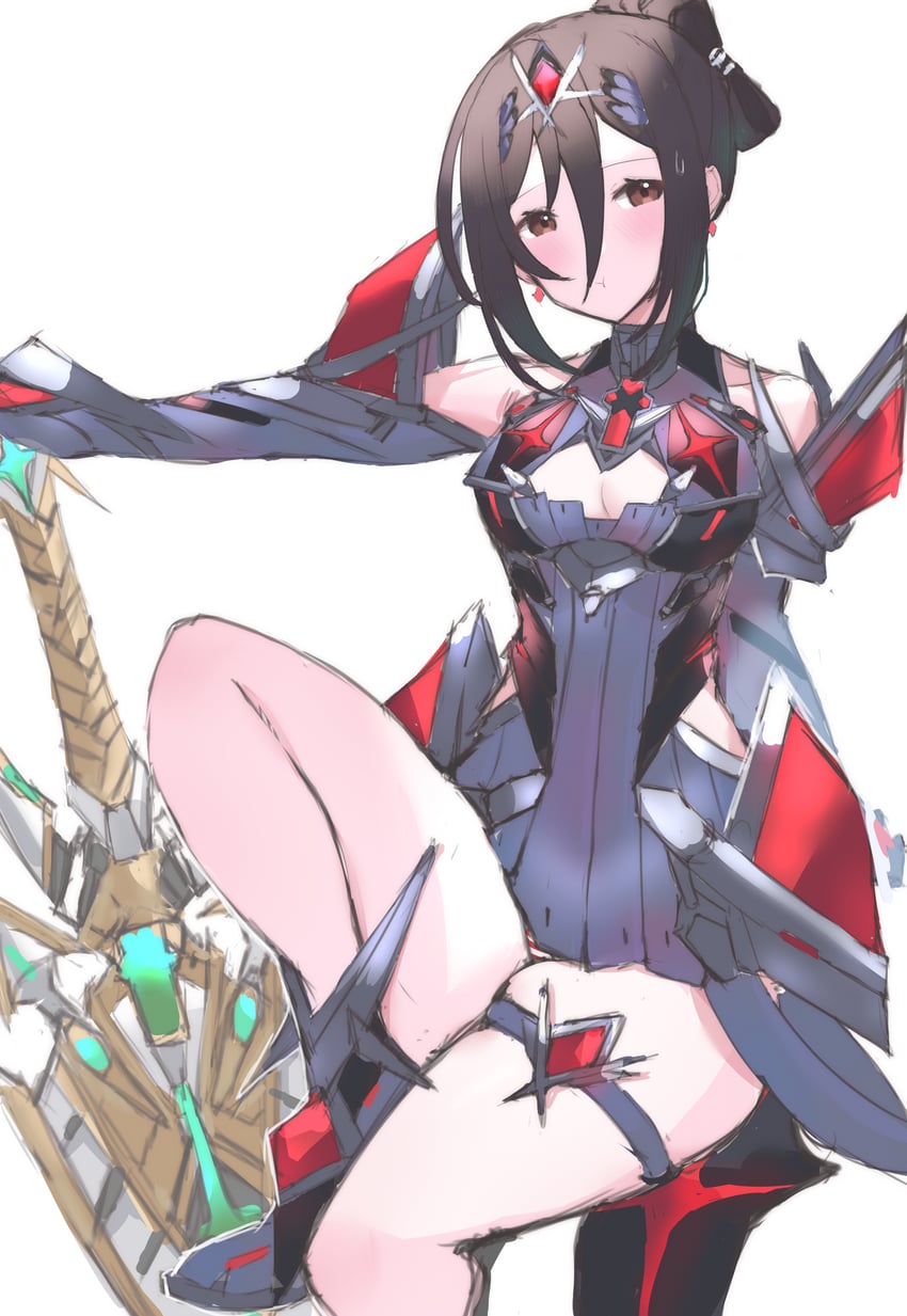 mythra and morag ladair (xenoblade chronicles and 1 more) drawn by juneplums