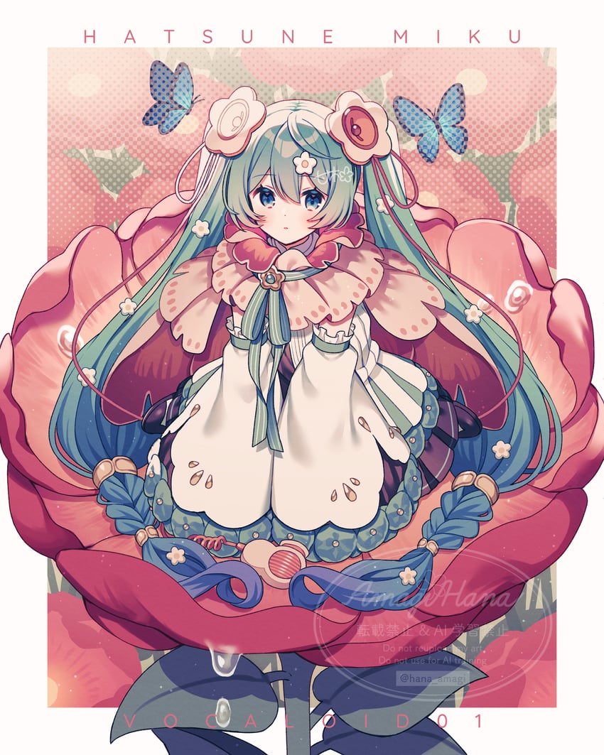 hatsune miku and magical mirai miku (vocaloid and 1 more) drawn by amagi_hana