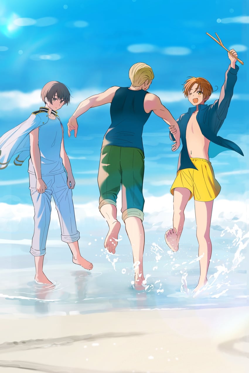 japan, northern italy, and germany (axis powers hetalia) drawn by yukinununu