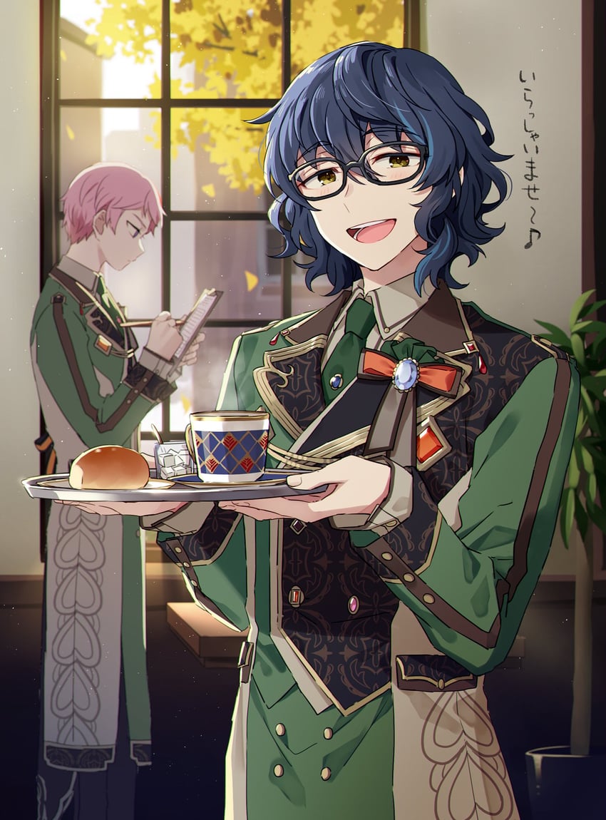 itsuki shu and aoba tsumugi (ensemble stars!) drawn by kaminokefusa