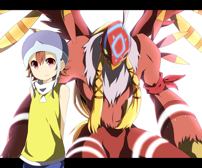 takenouchi sora and garudamon (digimon and 1 more) drawn by lemon_(wzcrybmi)