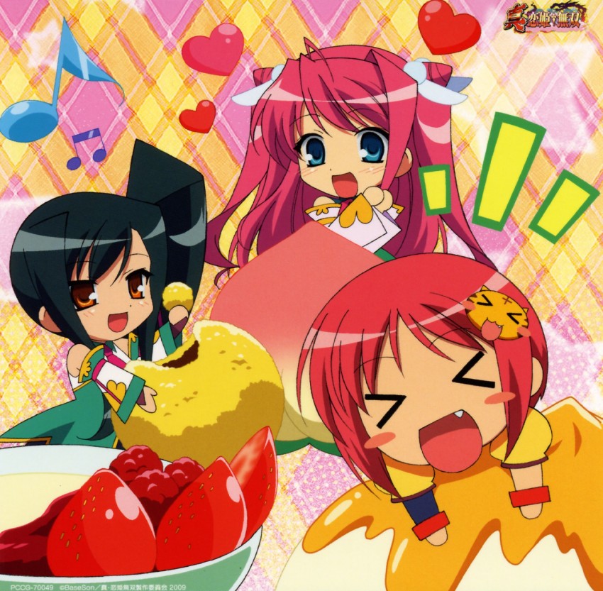 kan'u, ryuubi, and chouhi (koihime musou) drawn by katagiri_hinata