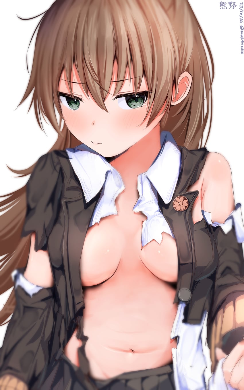 kumano and kumano kai ni (kantai collection) drawn by mok4suke