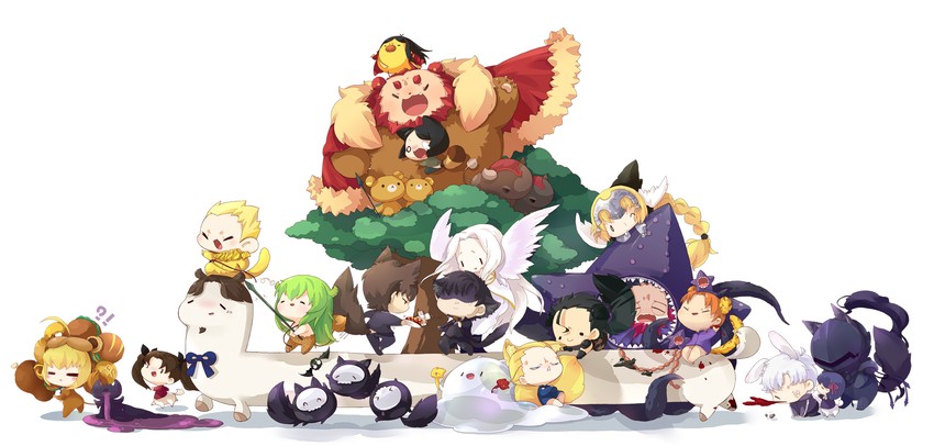 artoria pendragon, saber, tohsaka rin, jeanne d'arc, gilgamesh, and 19 more (fate and 5 more) drawn by adalove