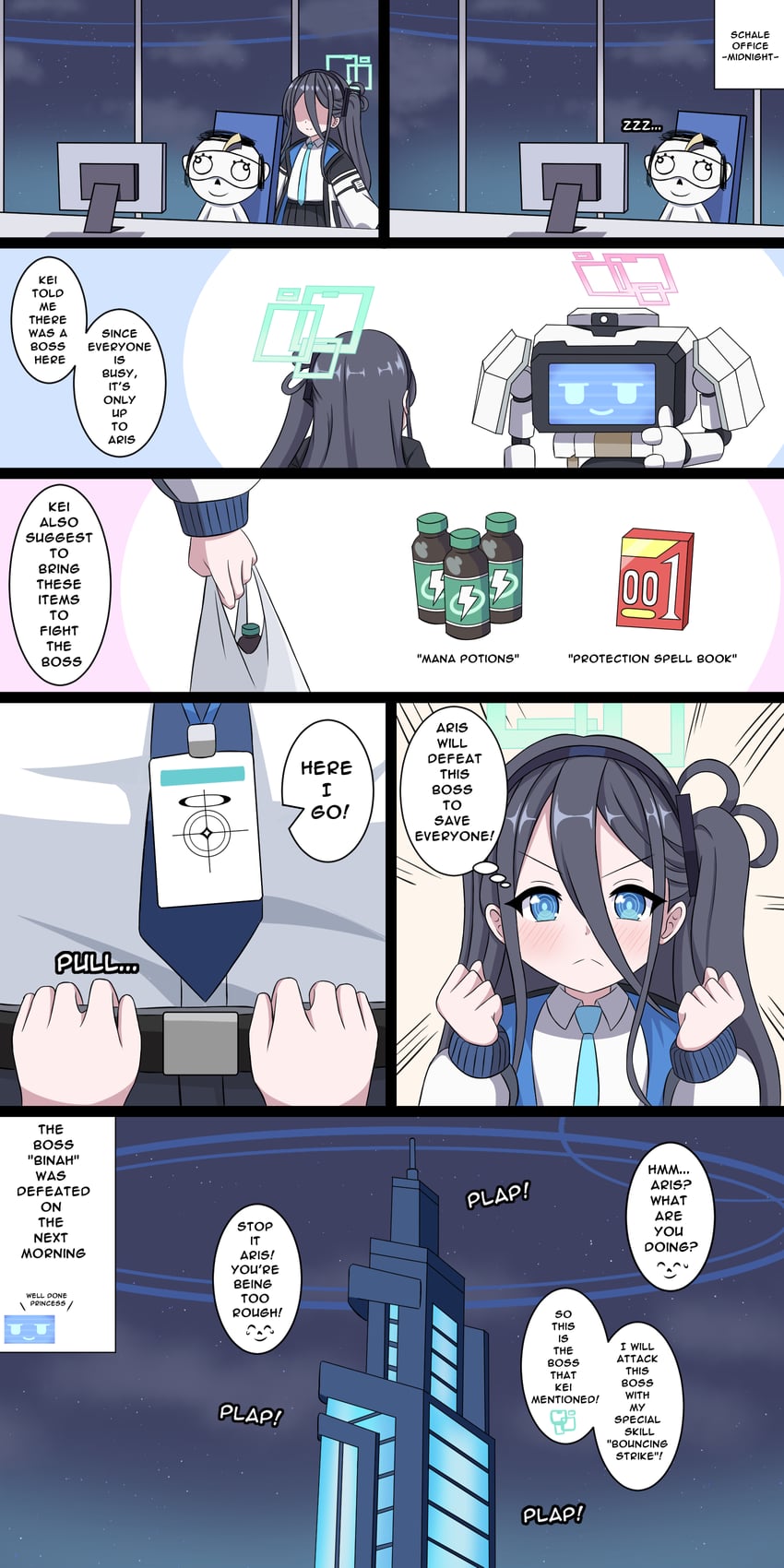 sensei, doodle sensei, aris, and kei (blue archive) drawn by lock_003