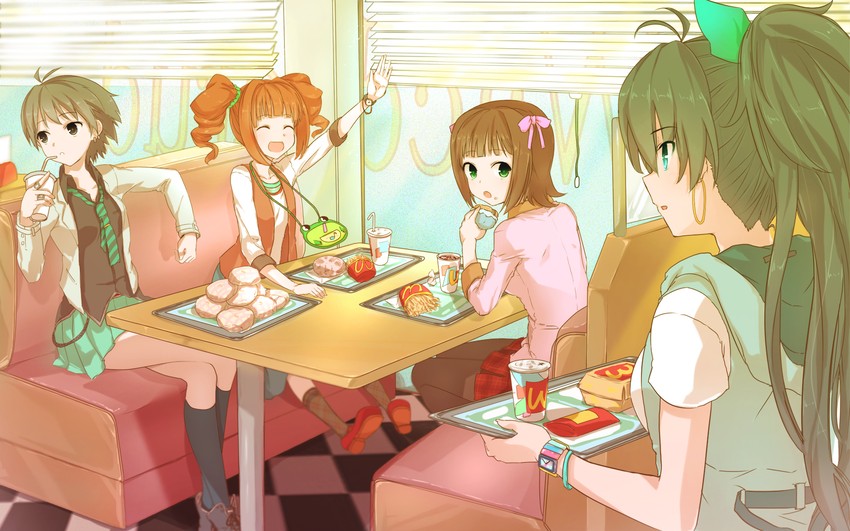 amami haruka, kikuchi makoto, ganaha hibiki, and takatsuki yayoi (idolmaster and 2 more) drawn by minatsuki_randoseru