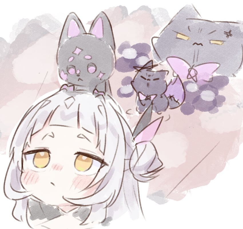 murasaki shion, shiokko, and lagu (hololive and 1 more) drawn by ao_growth_20