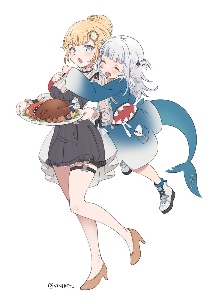 gawr gura, takanashi kiara, and watson amelia (hololive and 1 more) drawn by vinhnyu