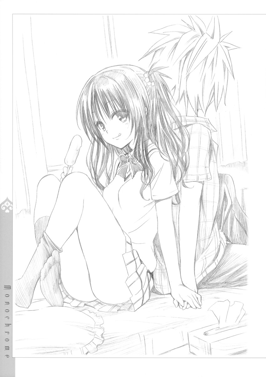 yuuki mikan and yuuki rito (to love-ru) drawn by yabuki_kentarou