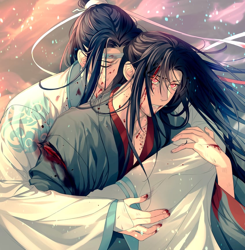 wei wuxian and lan wangji (modao zushi) drawn by ran_kisaragi