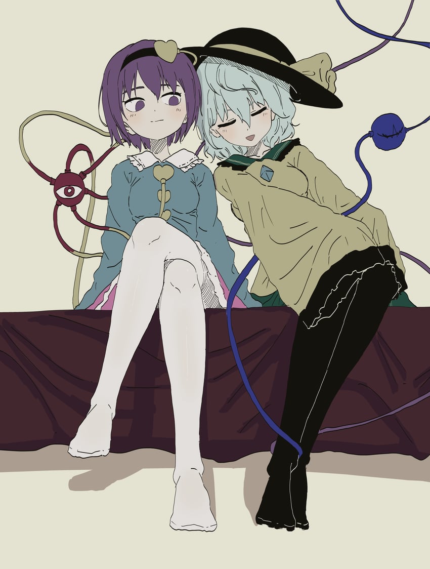 komeiji koishi and komeiji satori (touhou) drawn by uzou_(uzooooooooo)