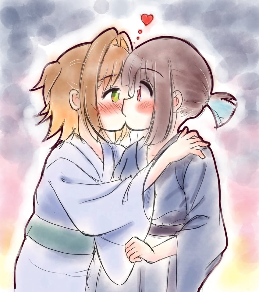 hozuki momiji and oka asahi (onii-chan wa oshimai!) drawn by katamigase_mai