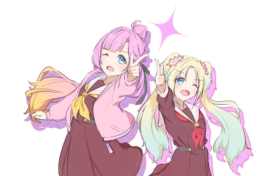 osawa rurino and anyoji hime (love live! and 1 more) drawn by tomoe_(tomoe_200)