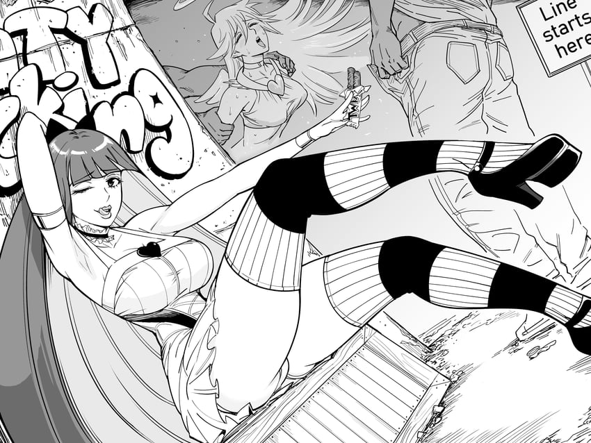 stocking and panty (panty & stocking with garterbelt) drawn by bb_(baalbuddy)