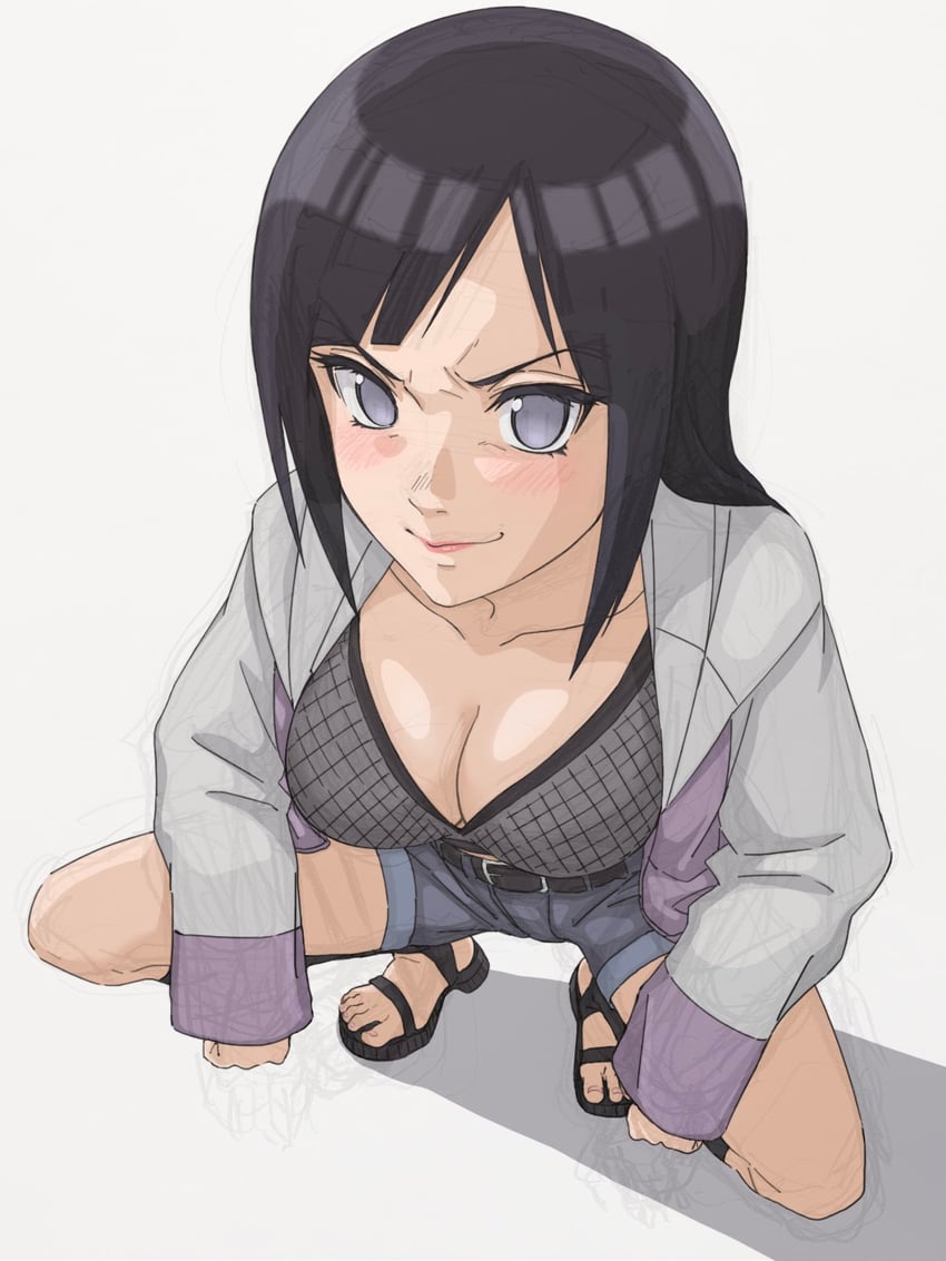 hyuuga hinata (naruto and 2 more) drawn by ponnu_(skeb_boshuuchu)