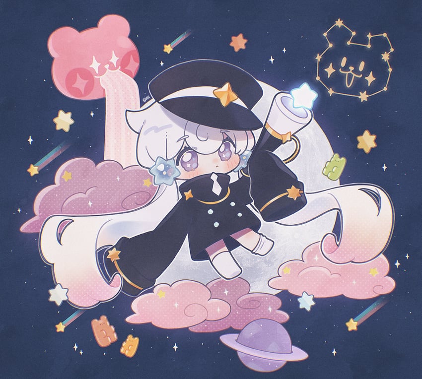 milky way cookie (cookie run and 1 more) drawn by hn_(artist)