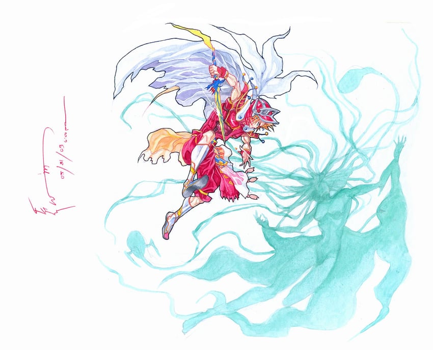 onion knight and cloud of darkness (final fantasy and 2 more) drawn by dominic_ian_cabatit