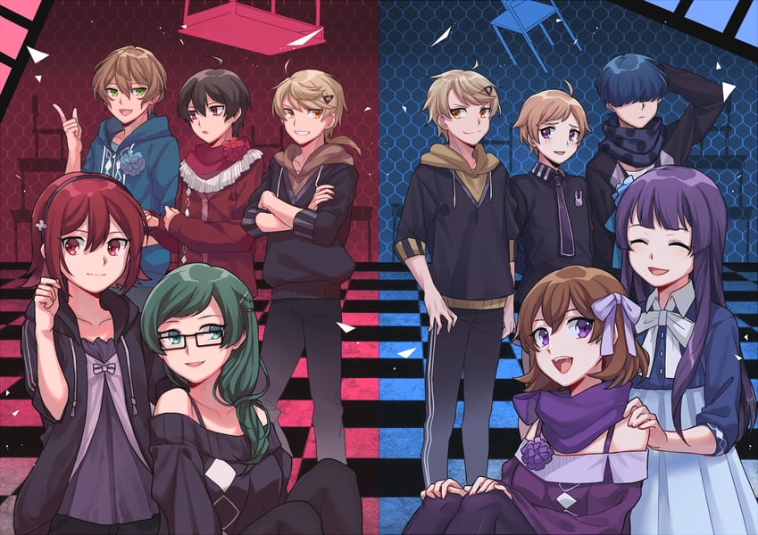d-ne, c-ta, a-ya, b-ko, b-ka, and 5 more (shuuen no shiori project) drawn by rata_(m40929)