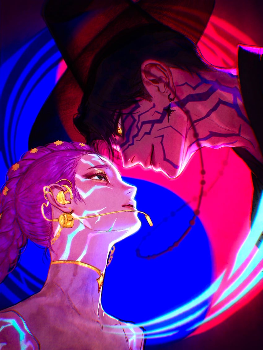 jinu and rumi (kpop demon hunters) drawn by conyang_316