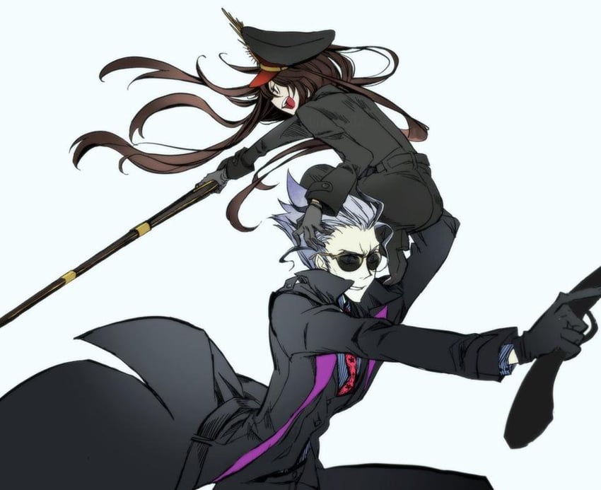 oda nobunaga and akechi mitsuhide (fate and 1 more) drawn by darenoda