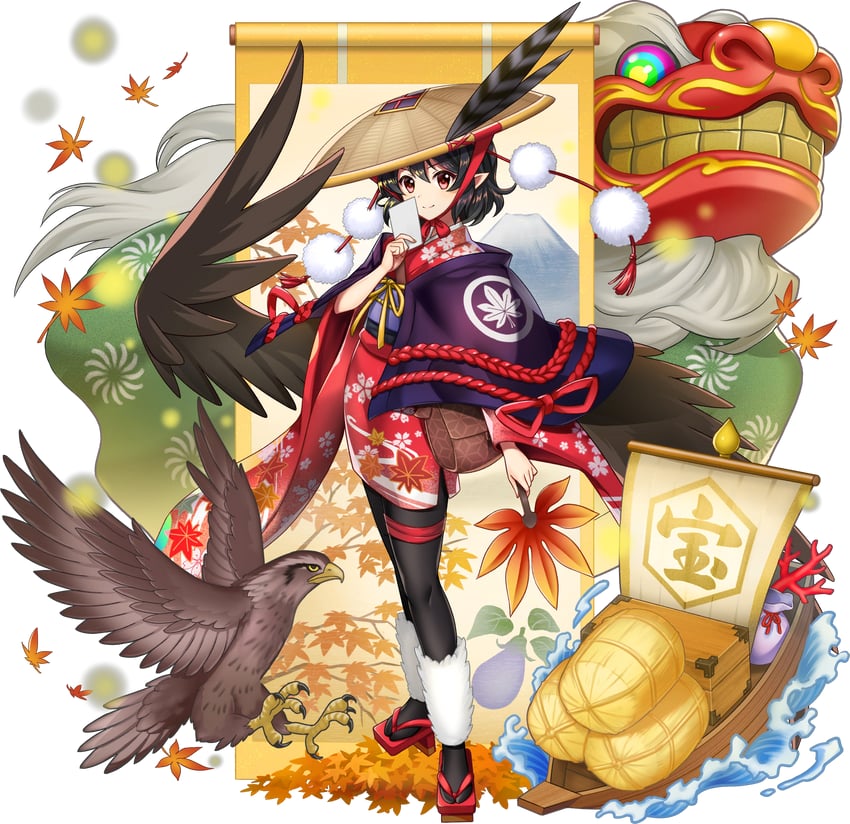 shameimaru aya (touhou and 1 more) drawn by rotte_(1109)
