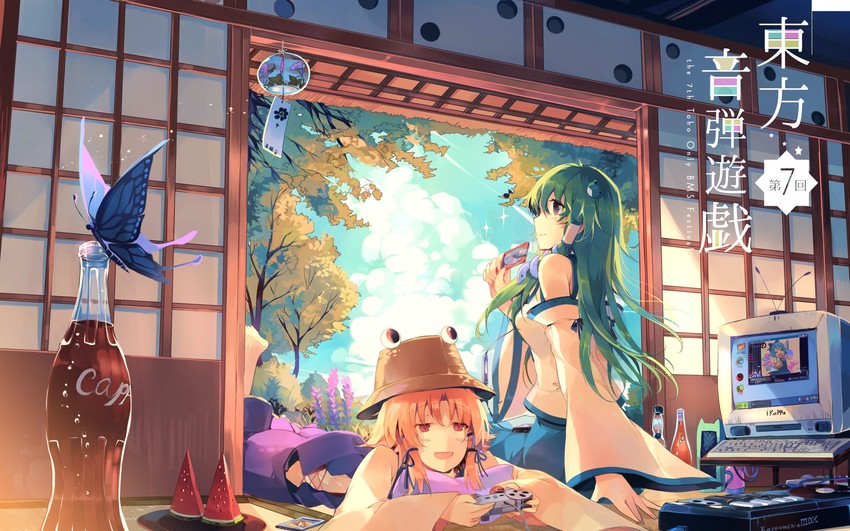 kochiya sanae, cirno, and moriya suwako (touhou and 3 more) drawn by kirero