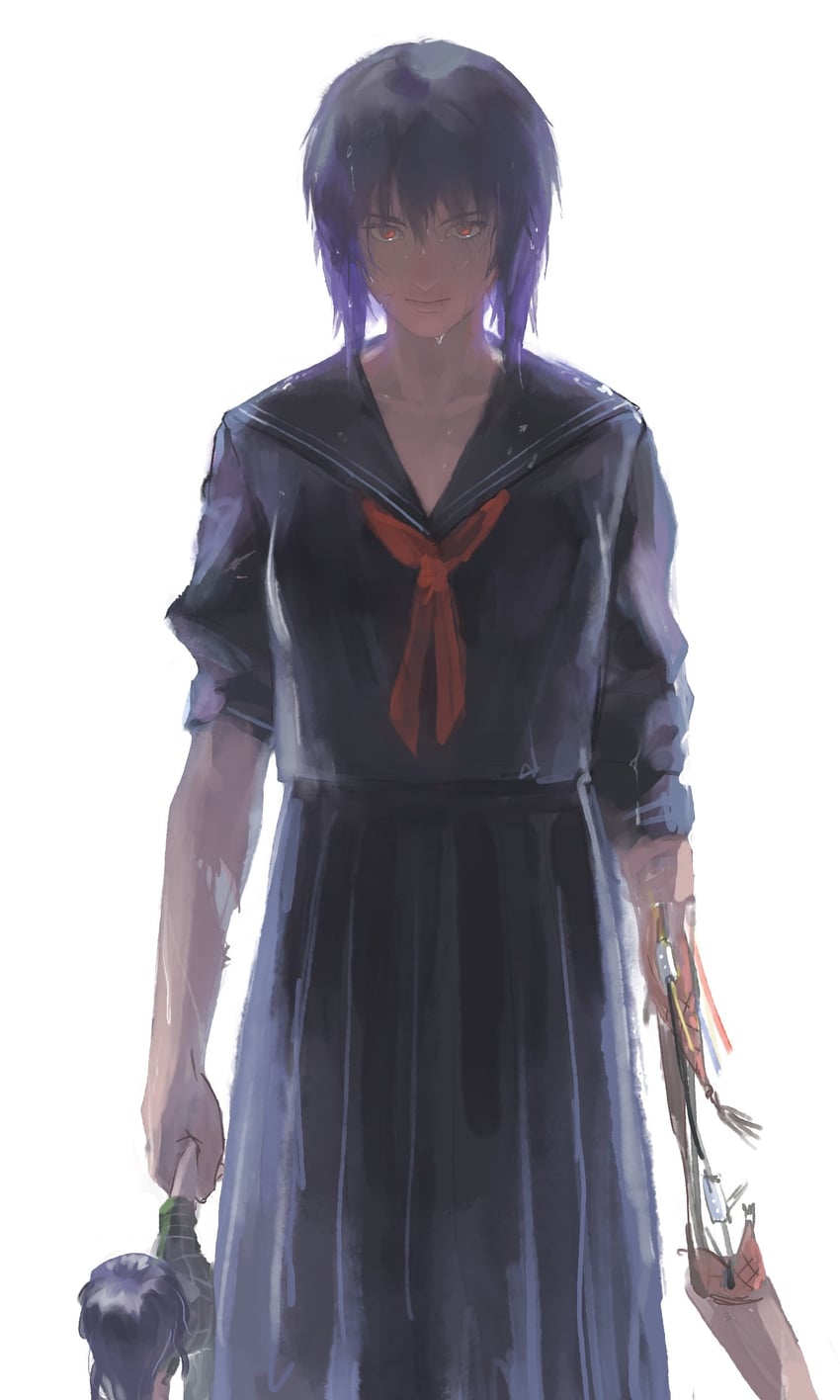 kusanagi motoko (ghost in the shell) drawn by aizheajsee