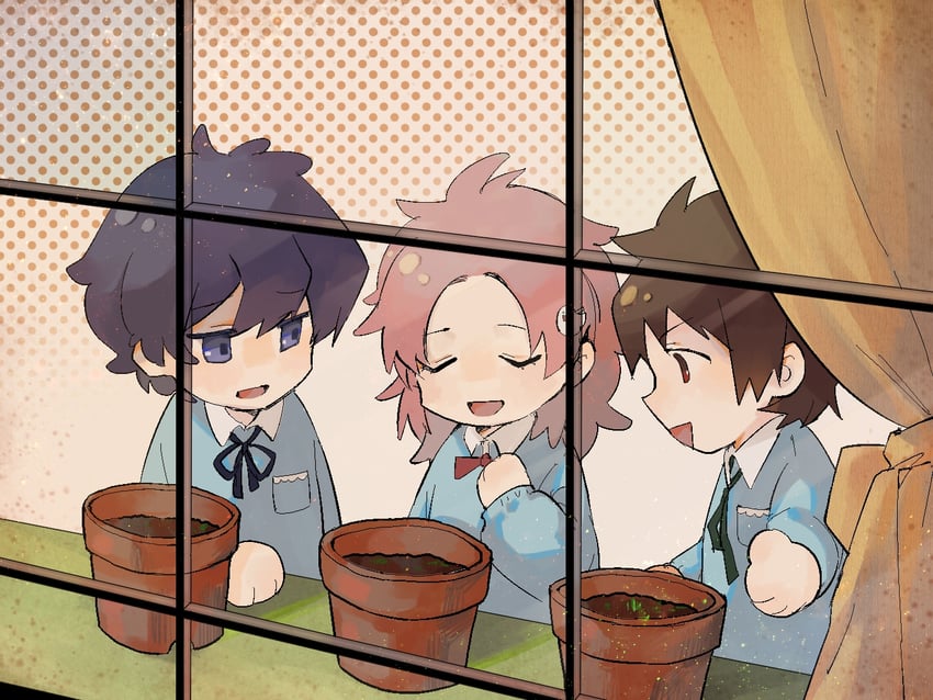 hatsutori hajime, utsugi noriyuki, and harada minoru (saibou shinkyoku) drawn by tsubune