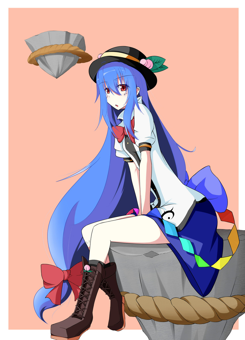 hinanawi tenshi (touhou) drawn by unatimuna